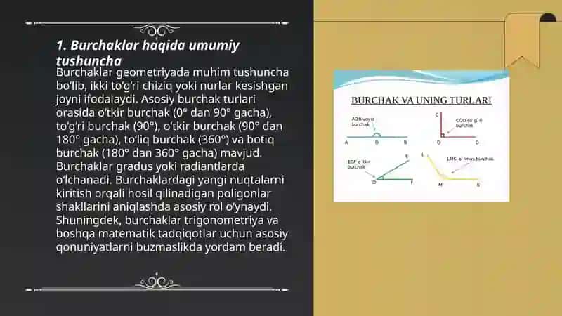 Burchaklar va ularning turlari 3