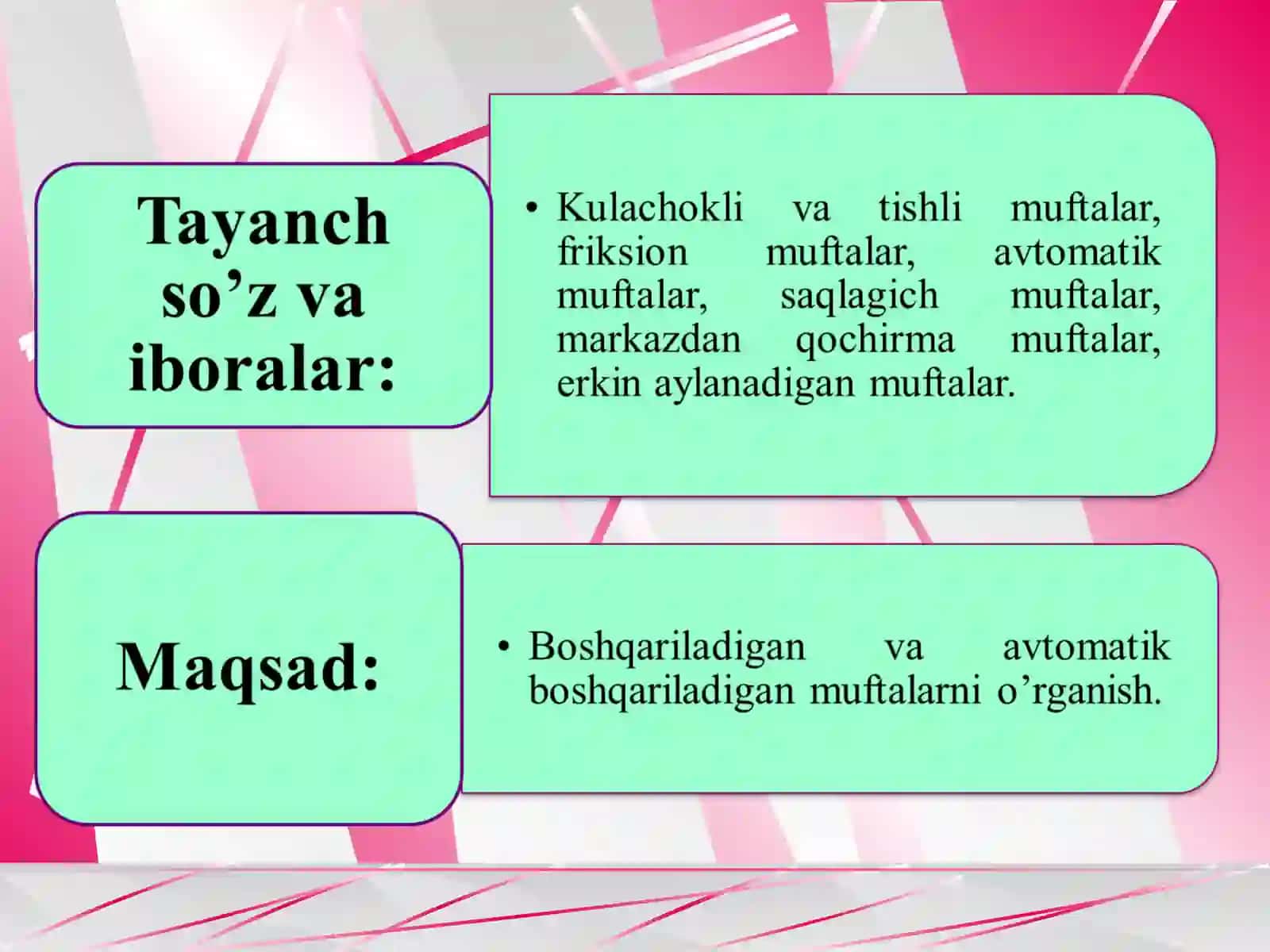 Boshqariladigan (ilashish va ishqalanish asosida boshqariladigan) va avtomatik boshqariladigan muftalar 3