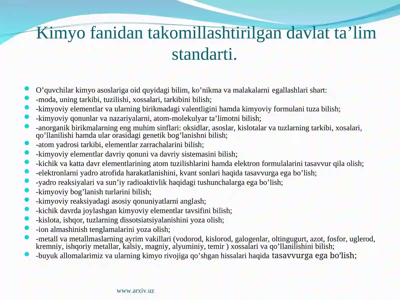 Kimyo fani va uning predmeti 3