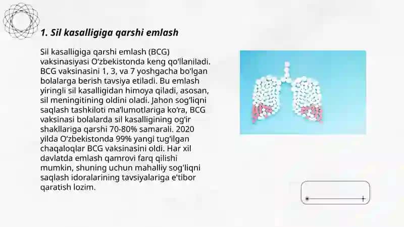 Sil kasalligiga qarshi emlash (BCG) vaksinasi 3