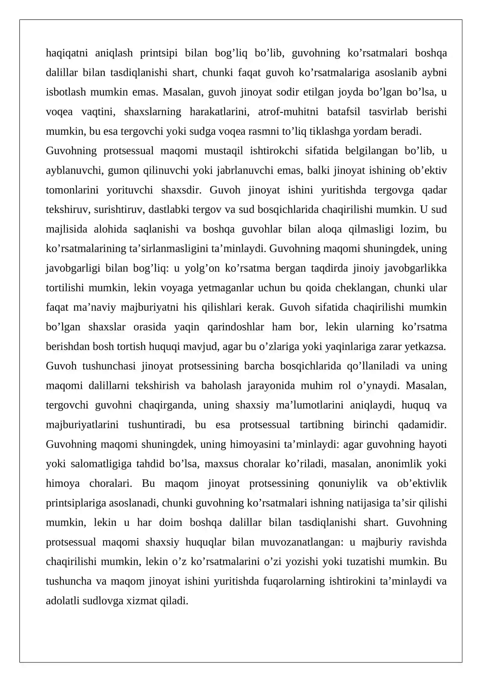Guvoh va jabrlanuvchini so’roq qilish 3