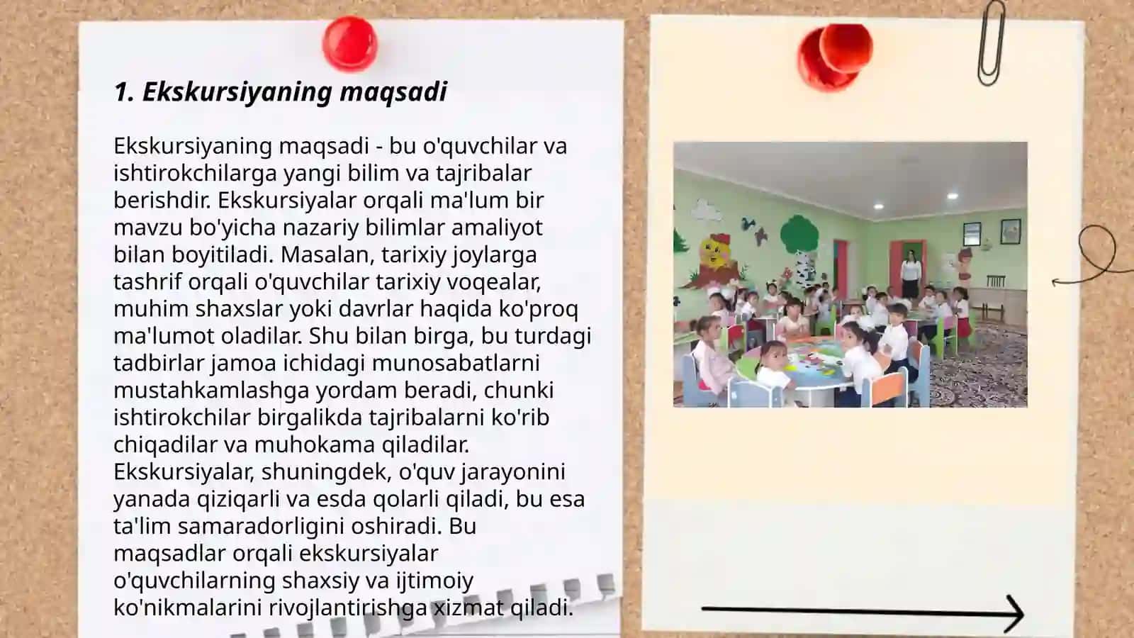 Ekskursiyalarning o'quvchilar uchun ahamiyati 3