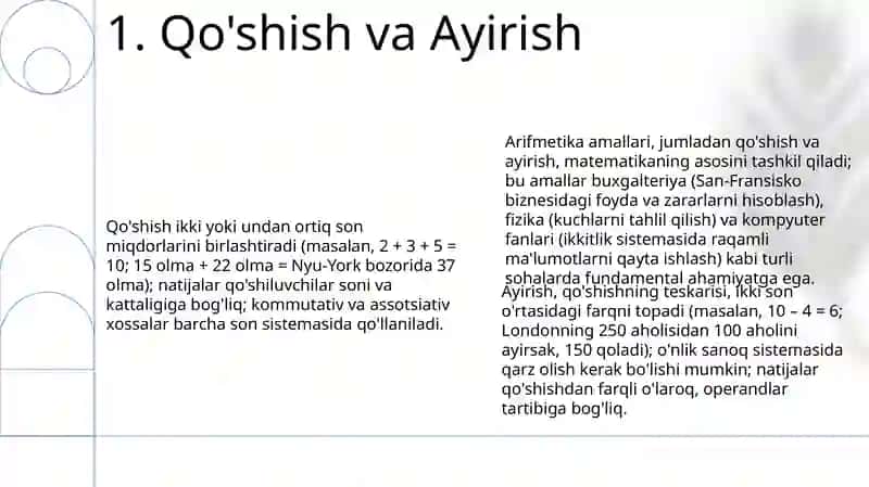 Arifmetik amallar 3