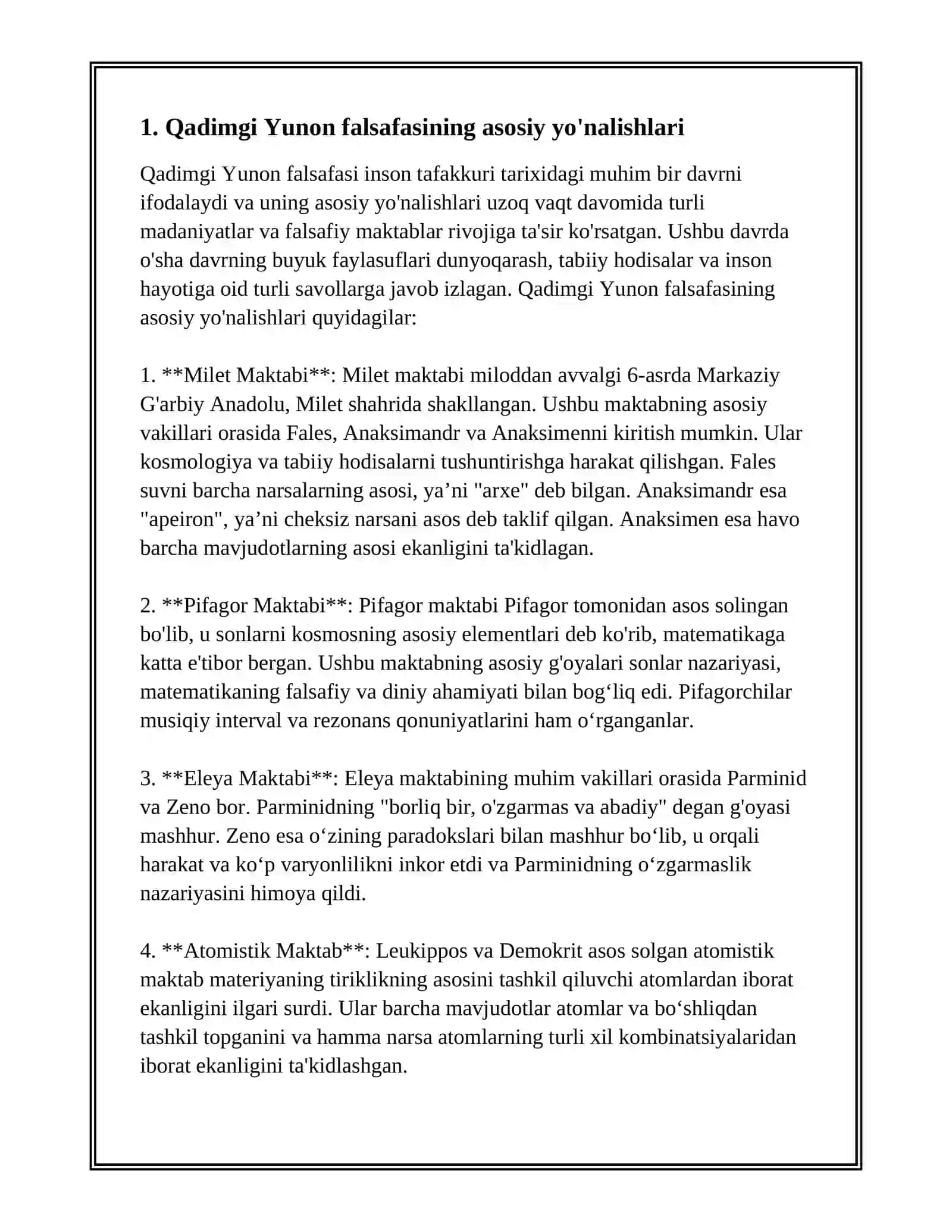 QADIMGI YUNON FAYLASUFLARINING TA'LIM TARBIYA TO'G'RISIDAGI FIKRLARI 3