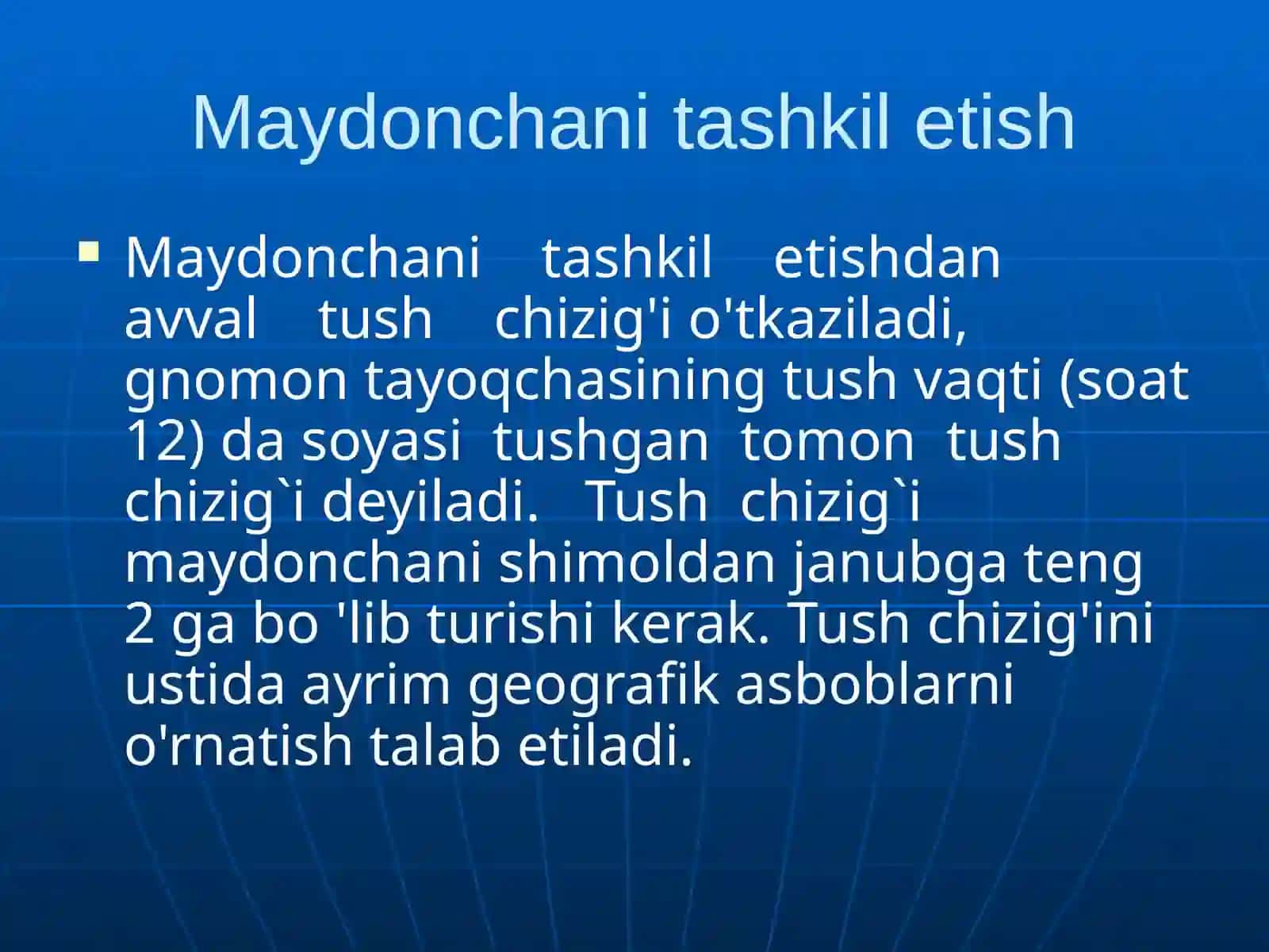 Maktab geografiya maydonchasi va uni jihozlash 3