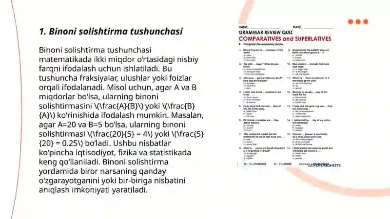 Binoni solishtirma issiqlik tasnifnomasi 3