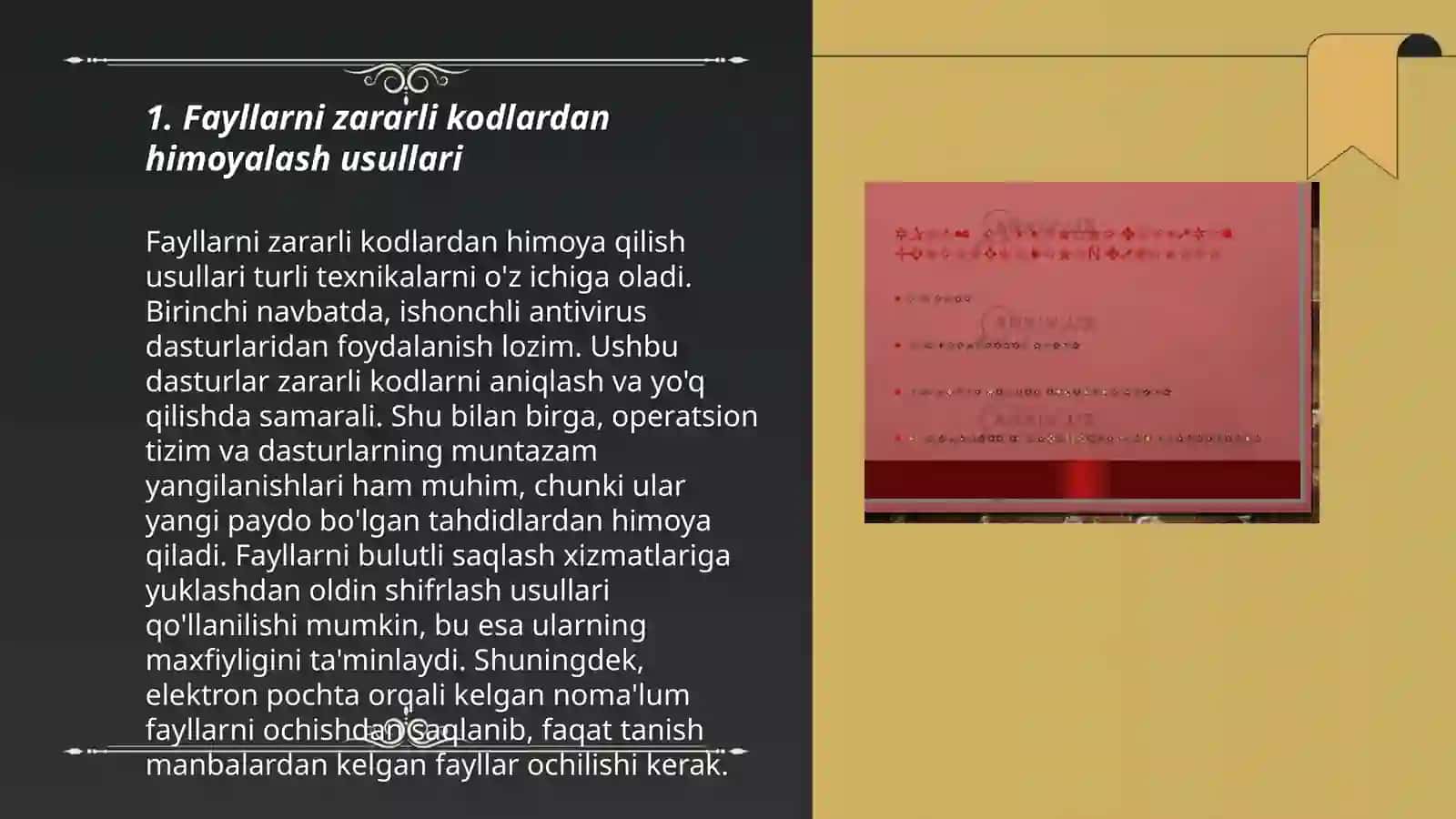 Fayllarni zararli kodlardan himoyalash usullari 3