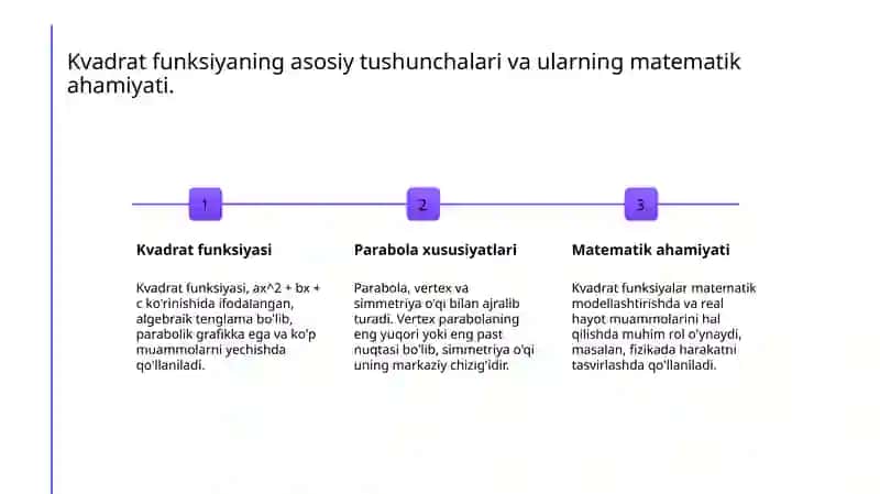 Kvadrat funksiyaning grafigini yasash 3