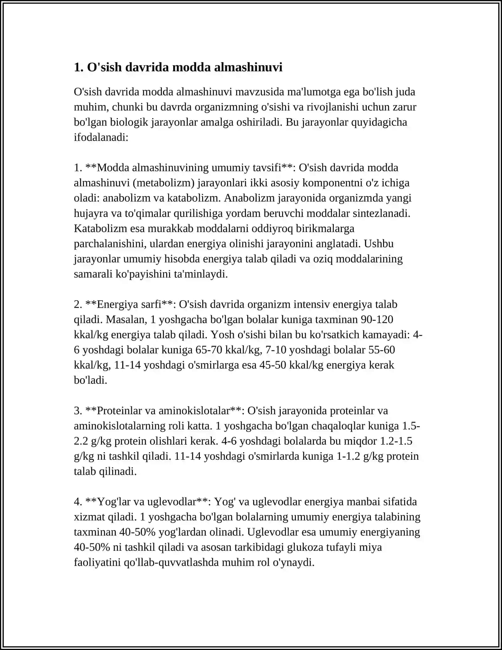BOLALAR ORGANIZMIDA MODDA VA ENERGIYA ALMASHINUVI 3