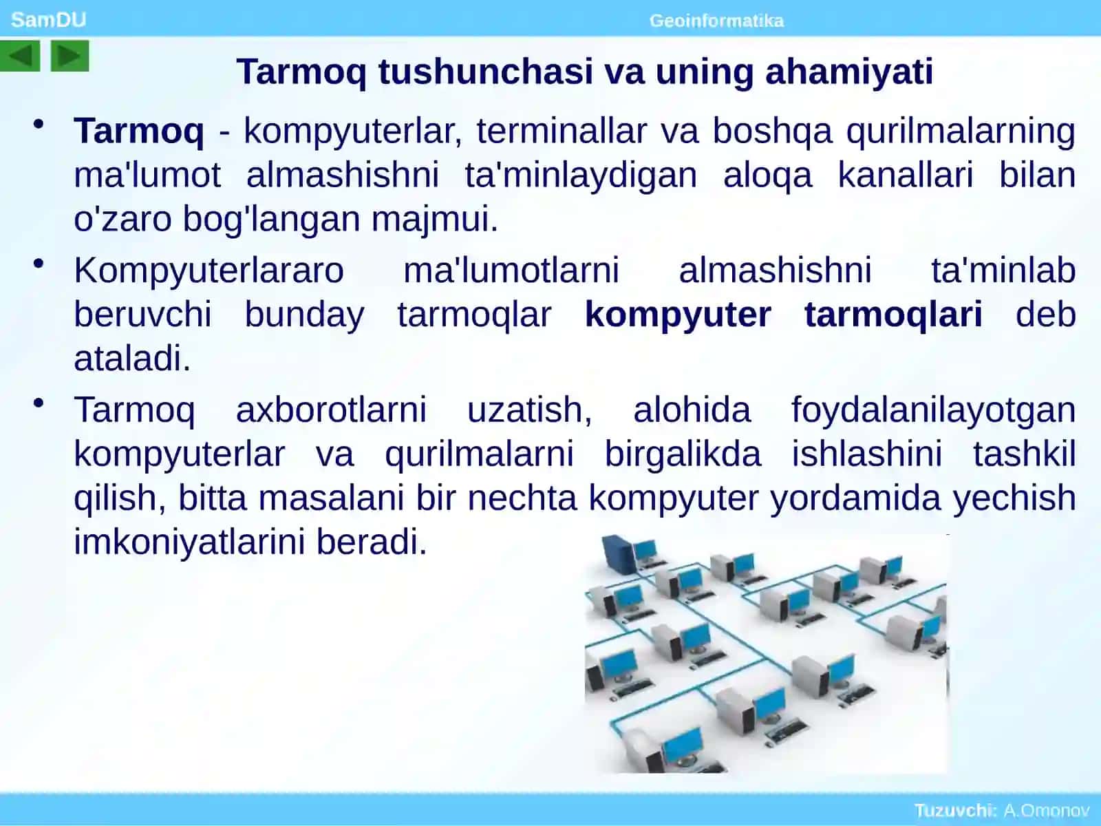 Kompyuter tarmoqlarining arxitekturasi, topologiyasi va infratuzilmasi 3