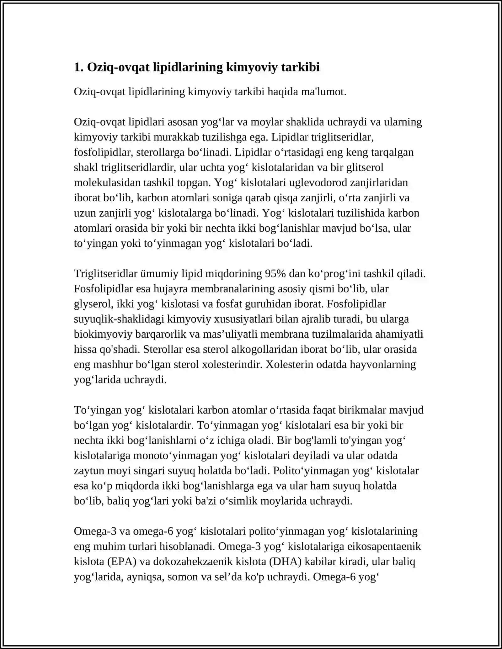 OZIQA LIPIDLARI ISHLAB CHIQARISH TEXNOLOGIYASI 3