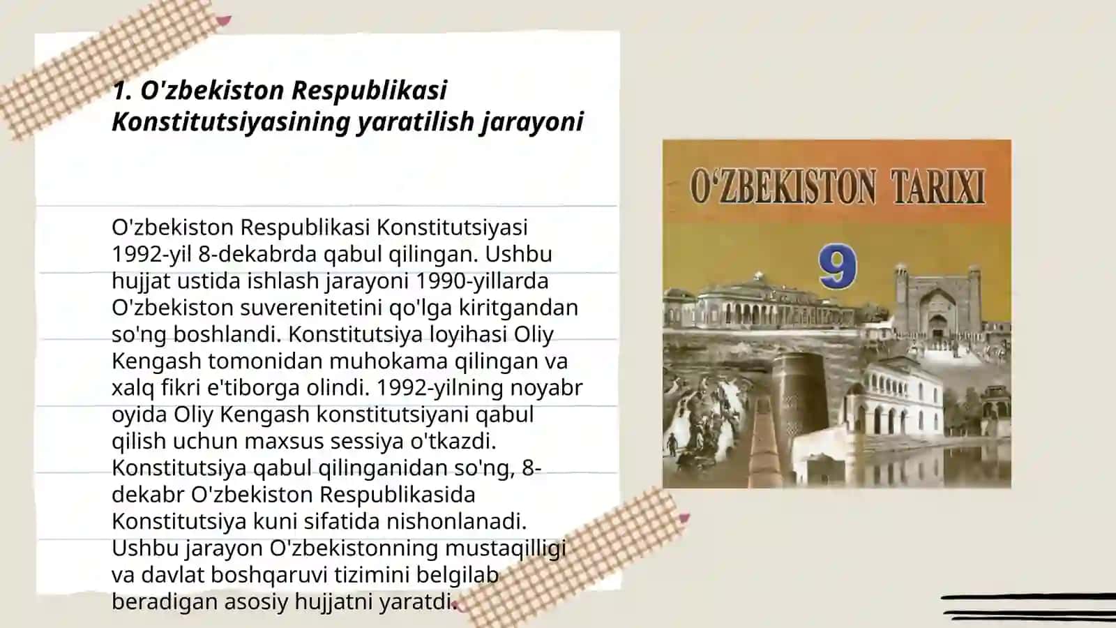 O'zbekiston konistitutsiyasi tarixi 3