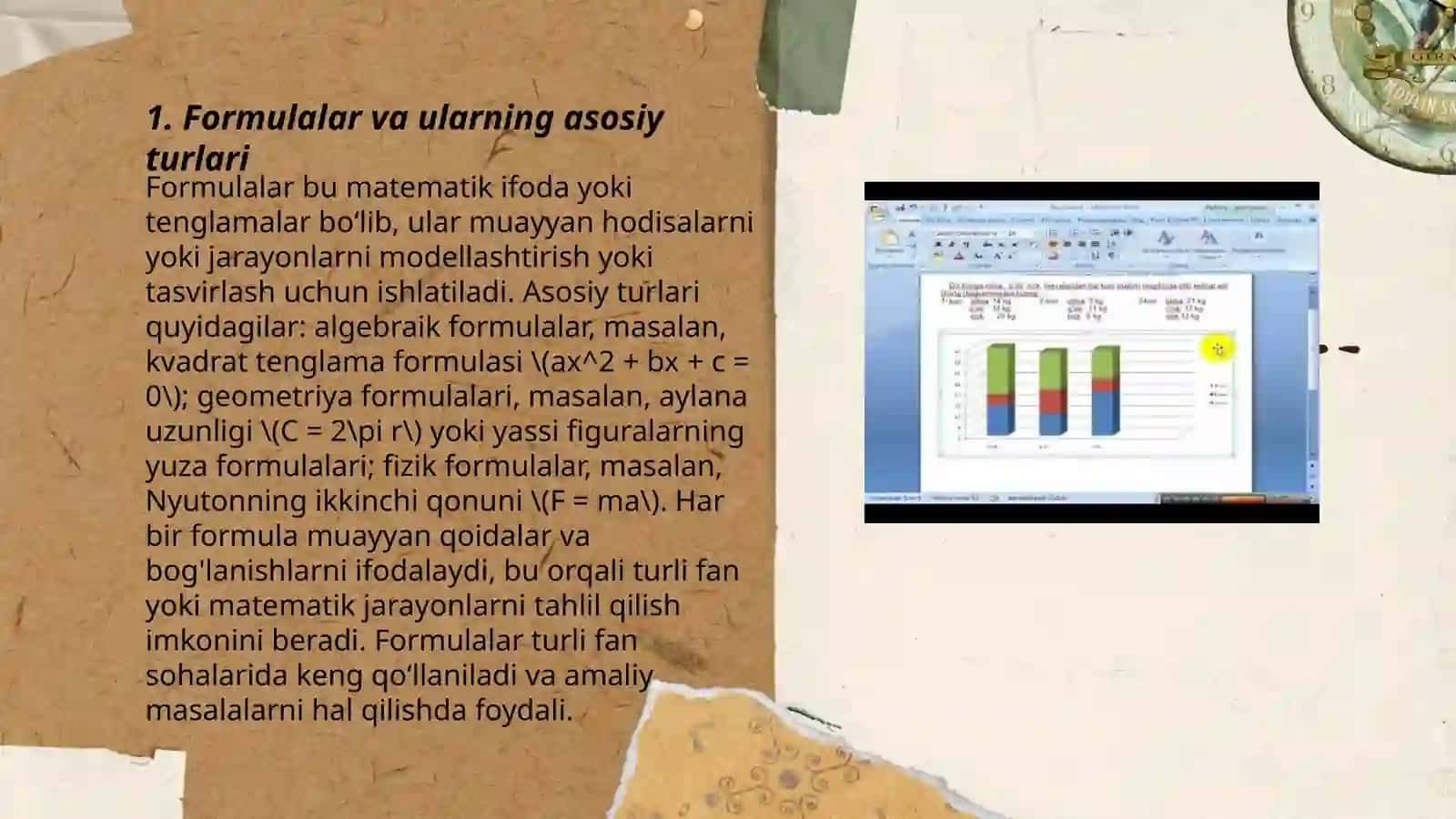 Formulalar va ularning asosiy turlari 3