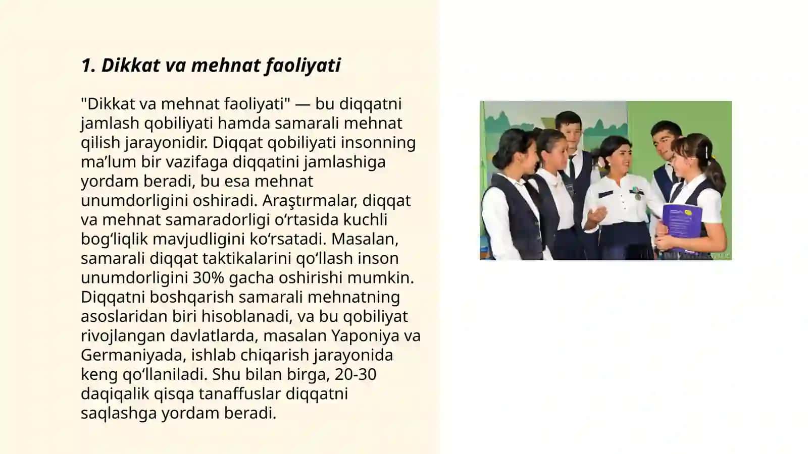 Dikkat va mehnat faoliyati 3