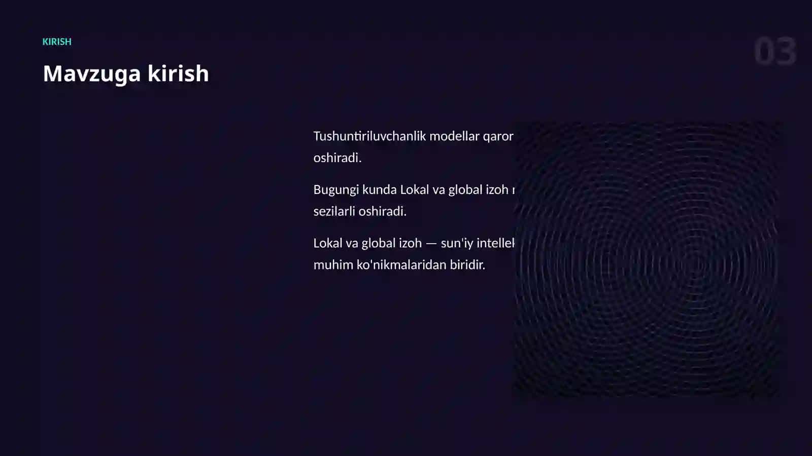 Lokal va global izoh — qadamba-qadam 3
