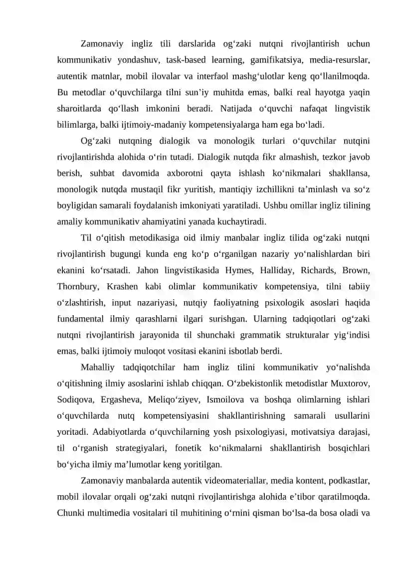 INGLIZ TILIDA OG‘ZAKI NUTQNI RIVOJLANTIRISH 3