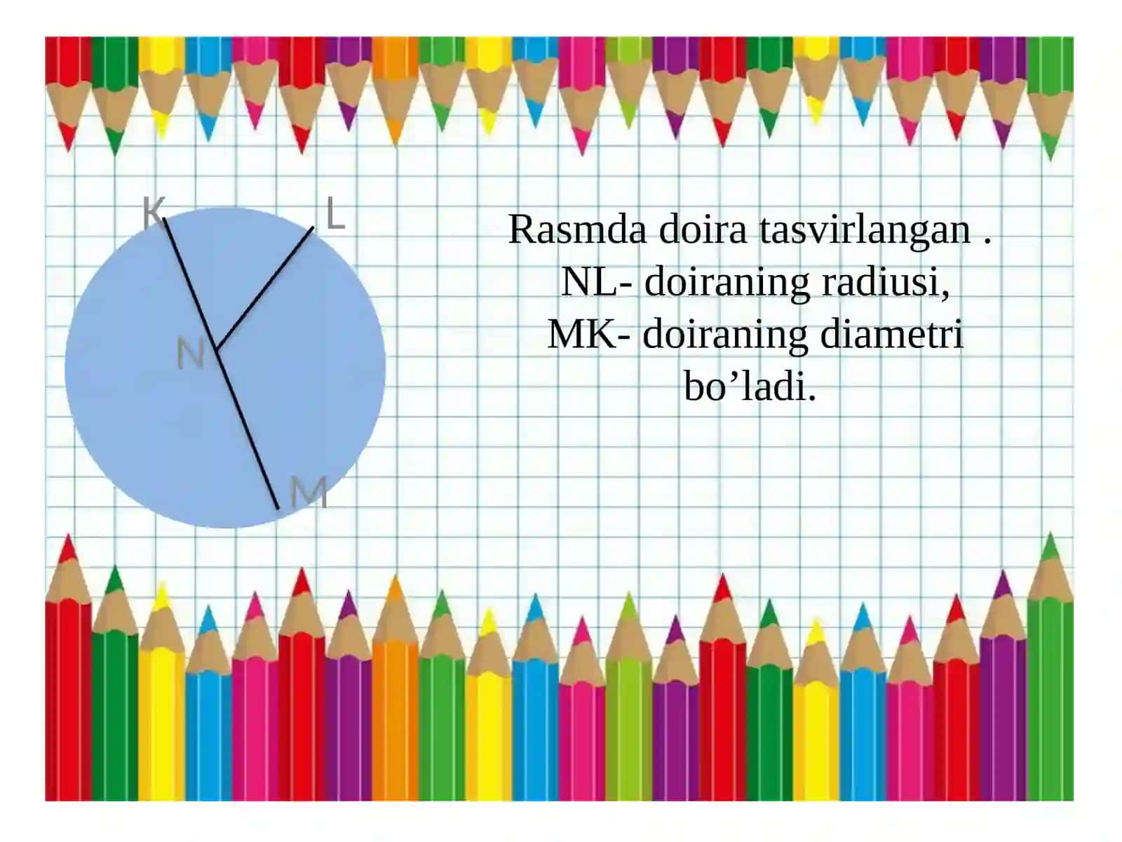 Doira va aylana. Aylana markazi, radiusi va diametri. Sirkul 3