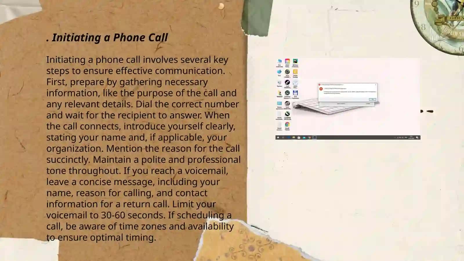 Telephoning handling complaints 3