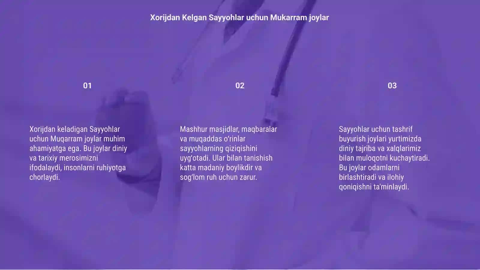Xorijdan Kelgan Sayyohlar uchun Mukarram Joylar 3