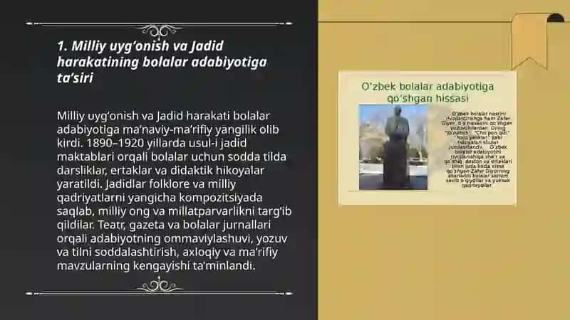 Milliy uygʻonish davri oʻzbek bolalar adabiyoti 3