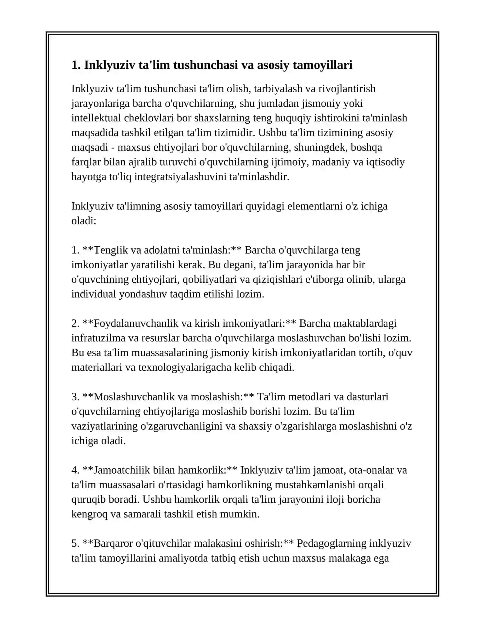 INKLYUZIV TALIMNING MOHIYATI INTEGRATSION TALIM VA IJTIMOIY REABILITASIYA 3