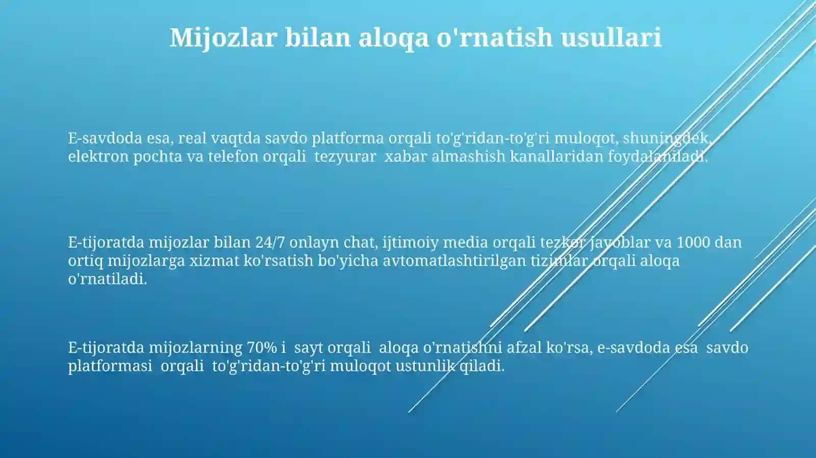 Elektron tijorat va elektron savdo xususiy belgilari va farqlari 3