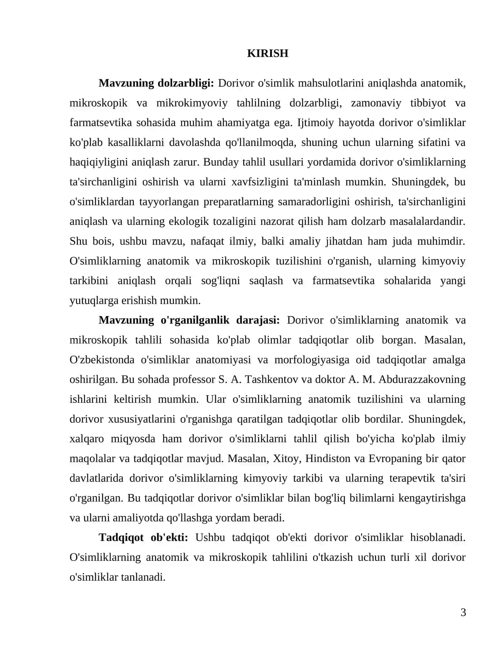 Dorivor O'simlik Mahsulotlarini Aniqlashda Anotomik, Mikraskopik, va Mikrokimyoviy Tahlil 3