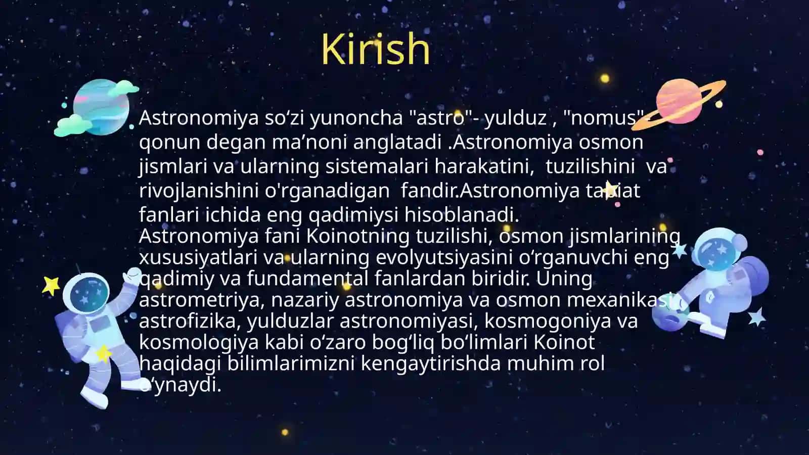 Astronomiya fanivauningboʻlimlari 3