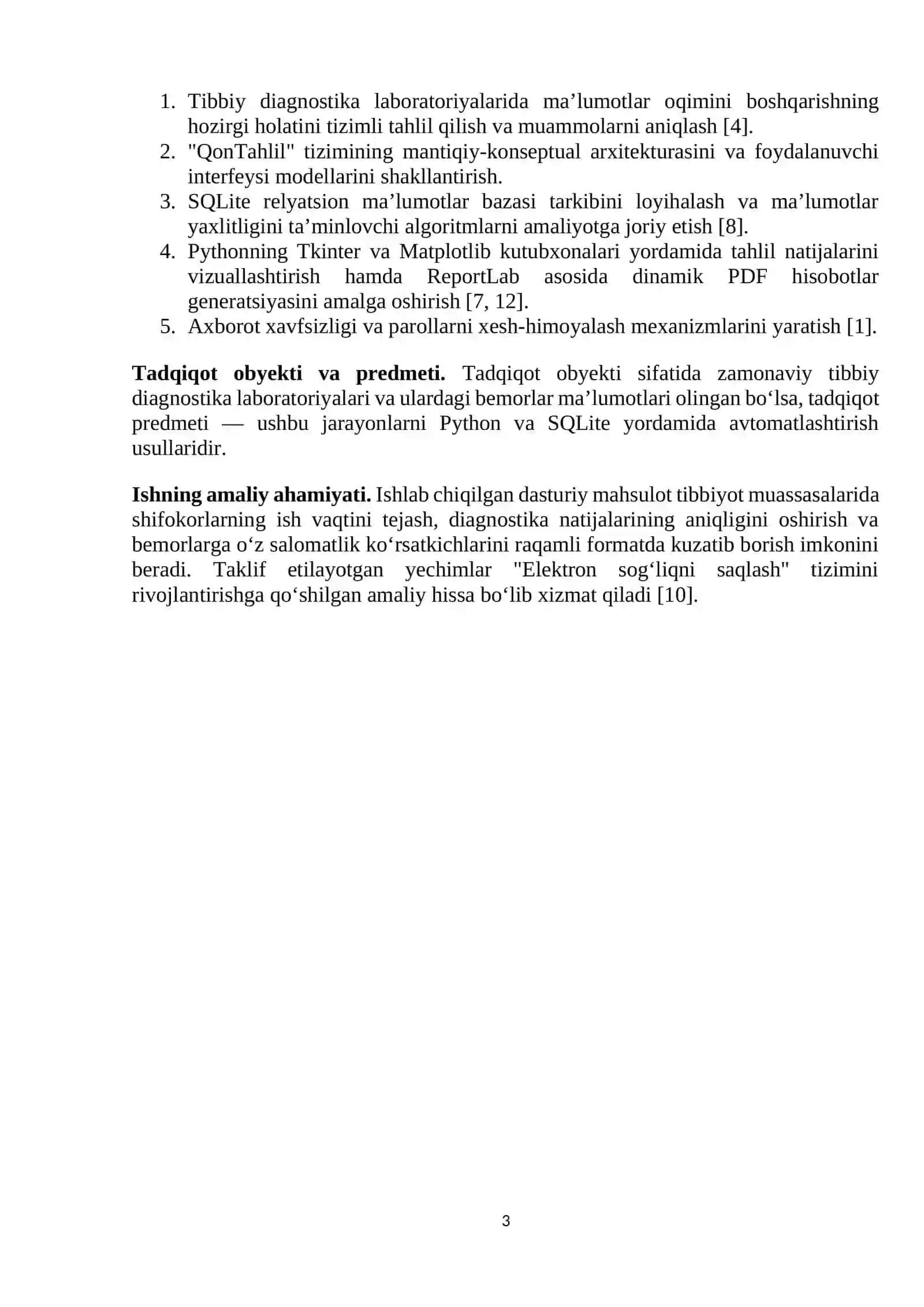 QON TAHLILINI AVTOMATLASHTIRISHNING DOLZARBLIGI 3