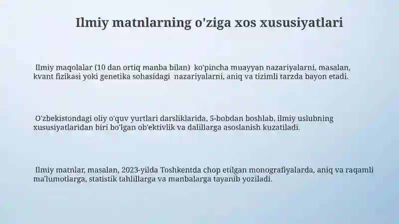 Turli Uslublardagi Matnlarni Tahlil Qilish 3