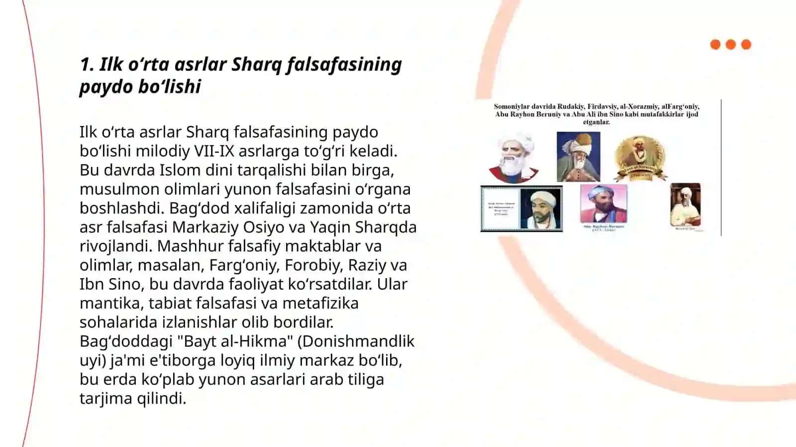 Ilk oʻrta asrlarda Sharq falsafasi va uygʻonish davri 3