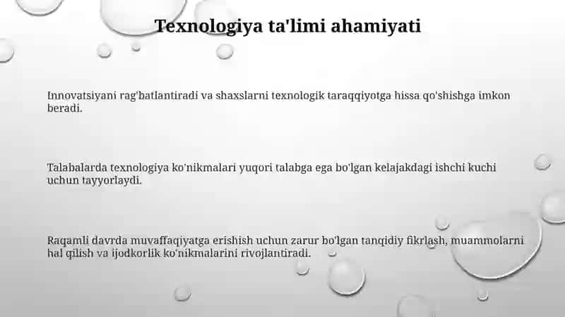Texnologiya ta'limi haqida 3
