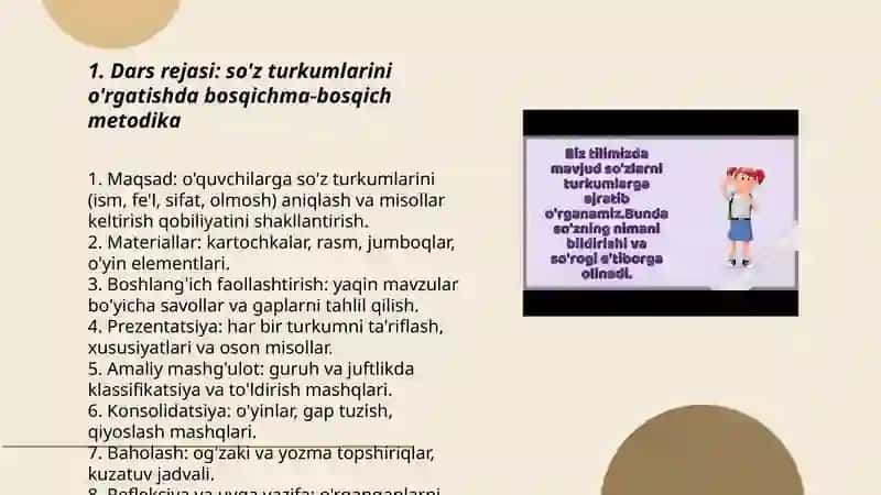 Boshlang'ich sinflarda so'z turkumini o'rganishda metod va uaullar 3