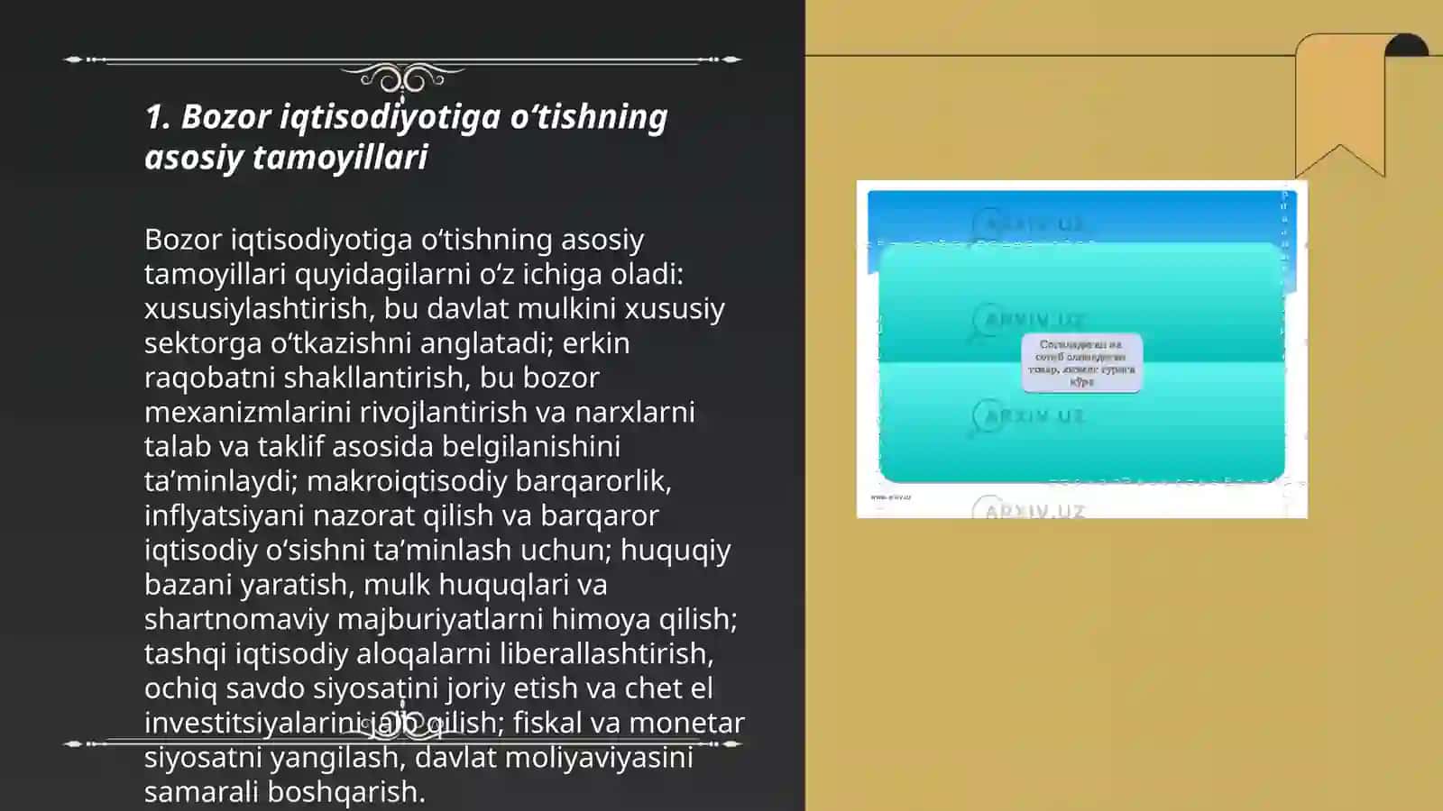 Bozor iqtisodiyotiga oʻtish davri va unda Oʻzbekistondagi xususiyatlari 3