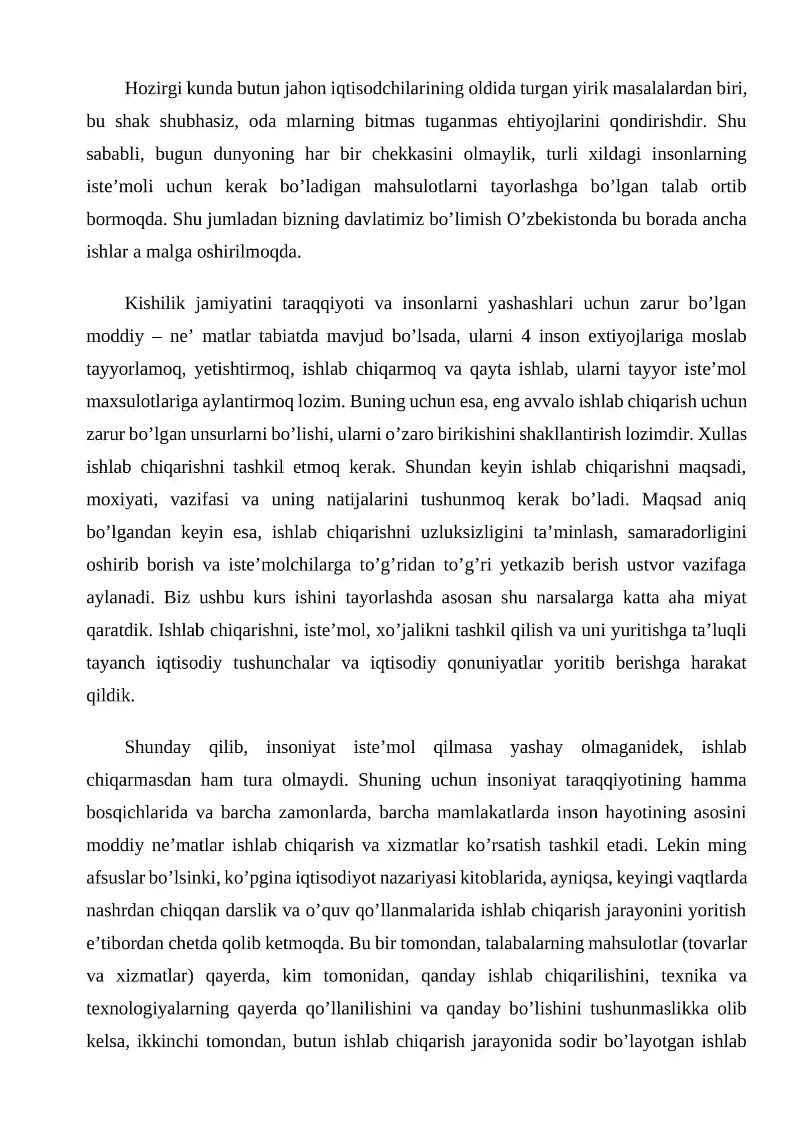 MIKROIQTISODIYOT. MAKROIQTISODIYOT KURS ISHI 3
