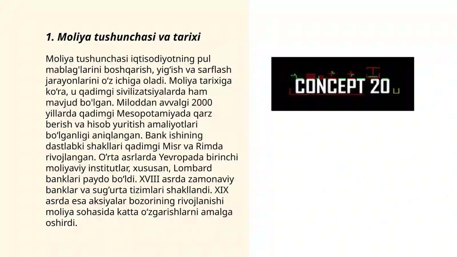 Moliya tushunchasi va tarixi 3