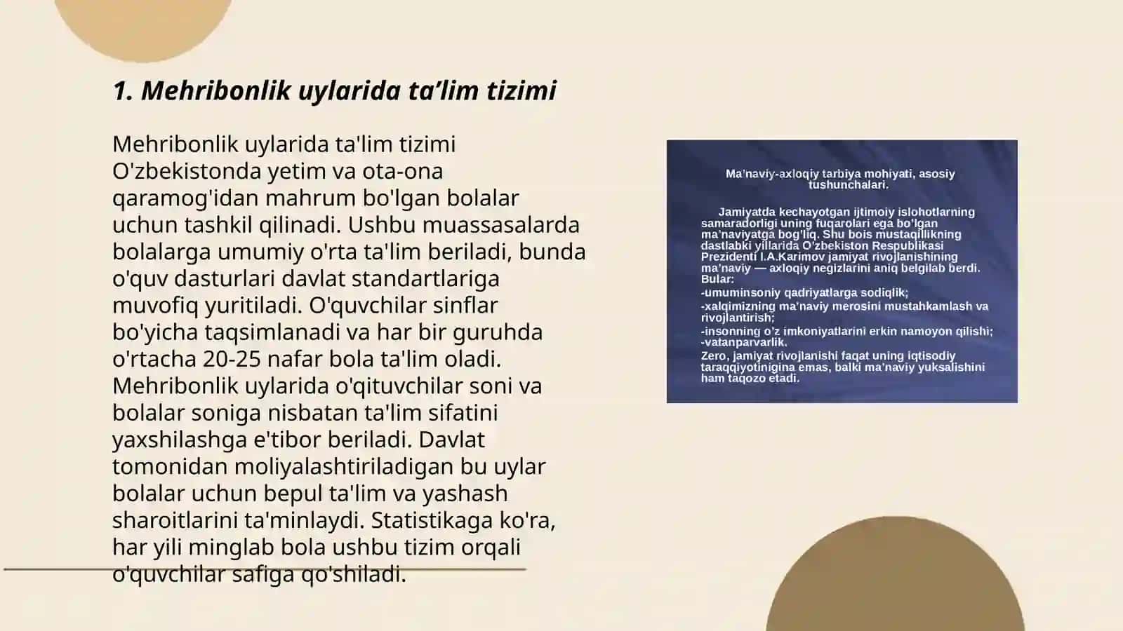 Mehribonlik uylarida taʼlim tarbiya 3