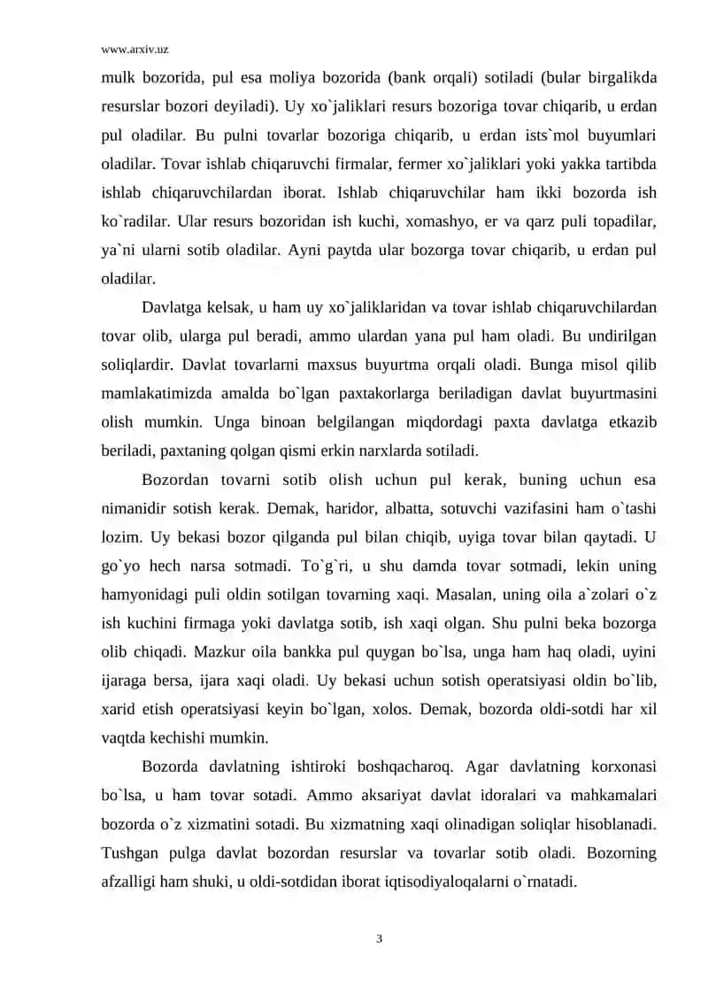Bozor tushunchasi va uning vazifalari 3