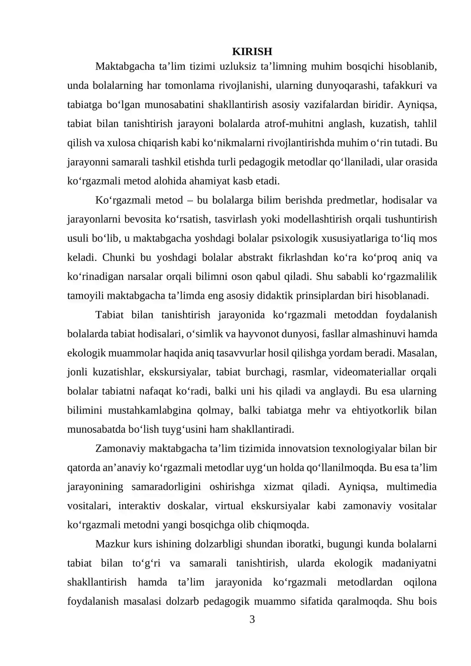 Tabiat bilan tanishtirishda ko‘rgazmali metod 3