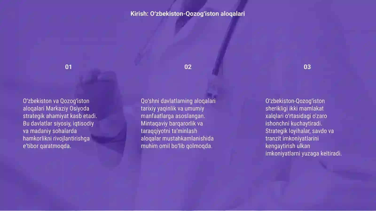 Oʻzbekiston Qozogʻiston aloqalari 3