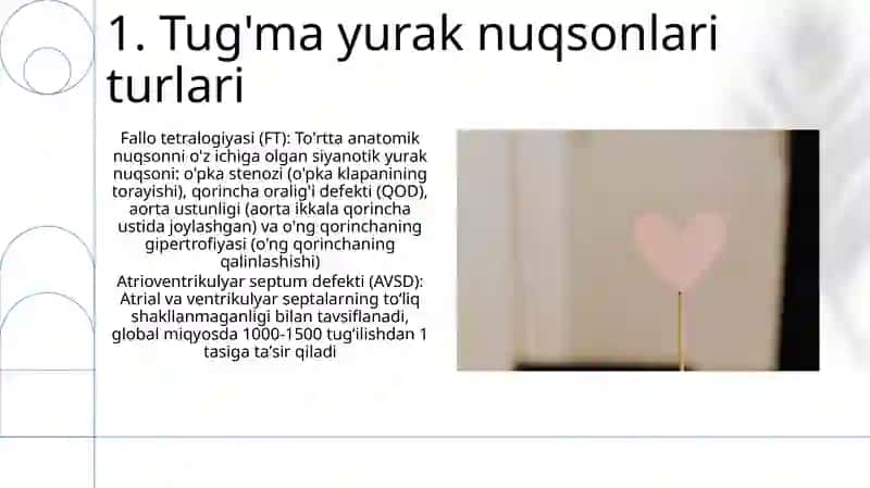 Yurakning tugʻma nuqsonlari 3