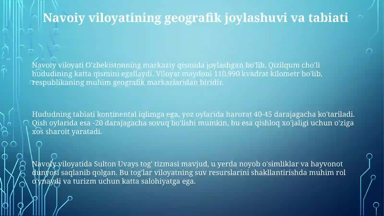 Navoiy viloyati: Geografiya, Tarix va Demografiya 3