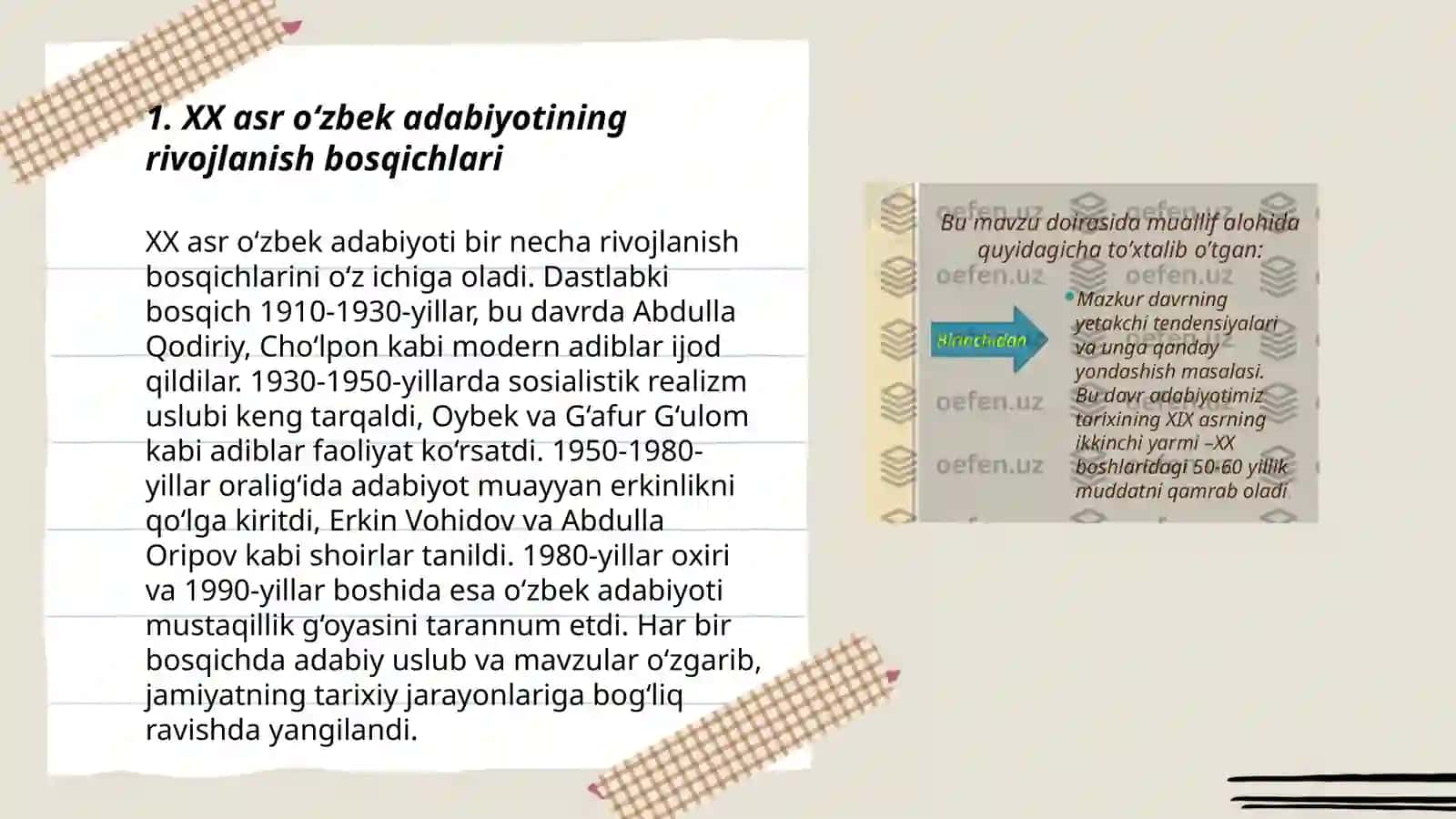 XX asrning 60-80 yillari adabiyoti 3