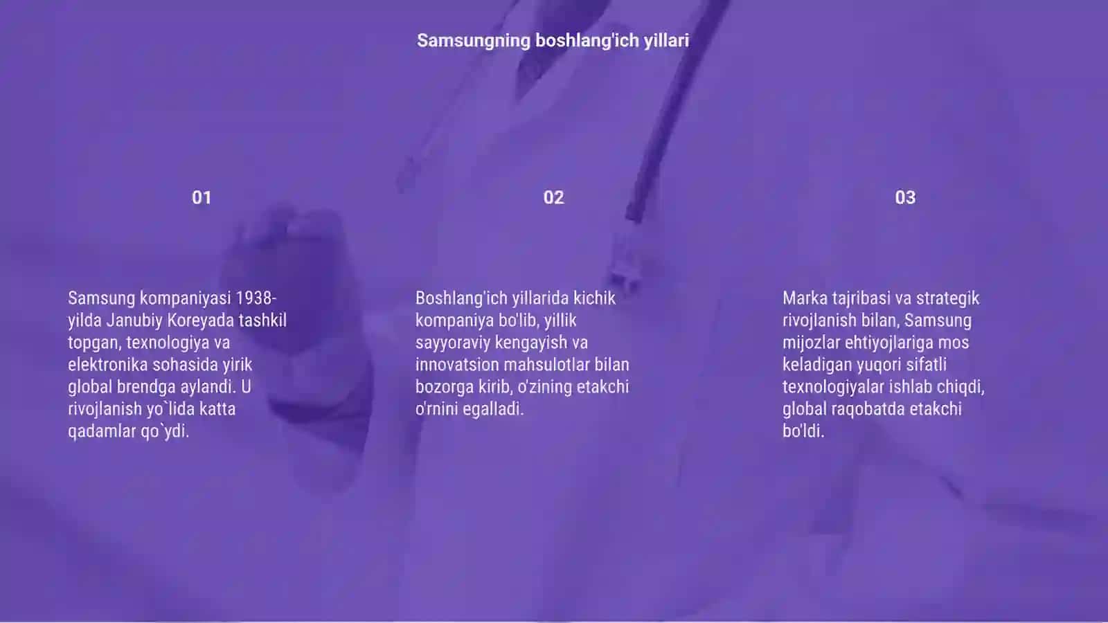 Samsung rivojlanish tarixi va markent tajribasi 3