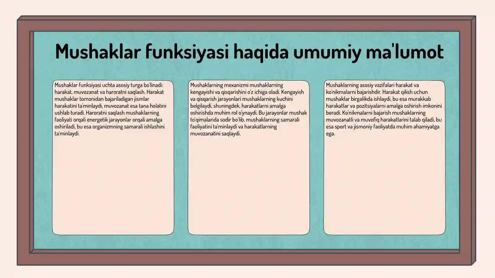 mushaklarning ishi va biomexanikasi 3