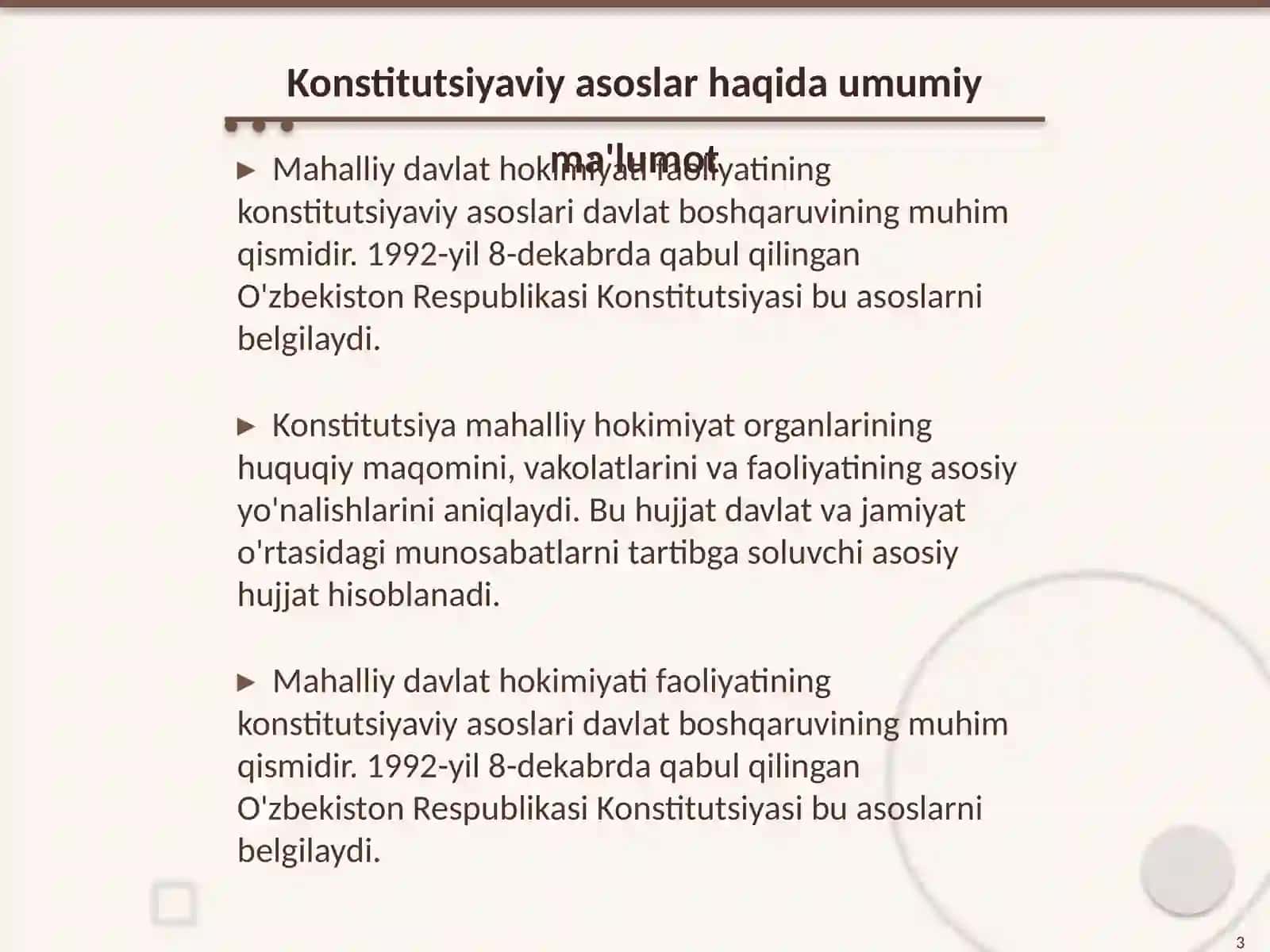 Mahalliy davlat hokimiyati faoliyatining konstitutsiyaviy asoslari 3