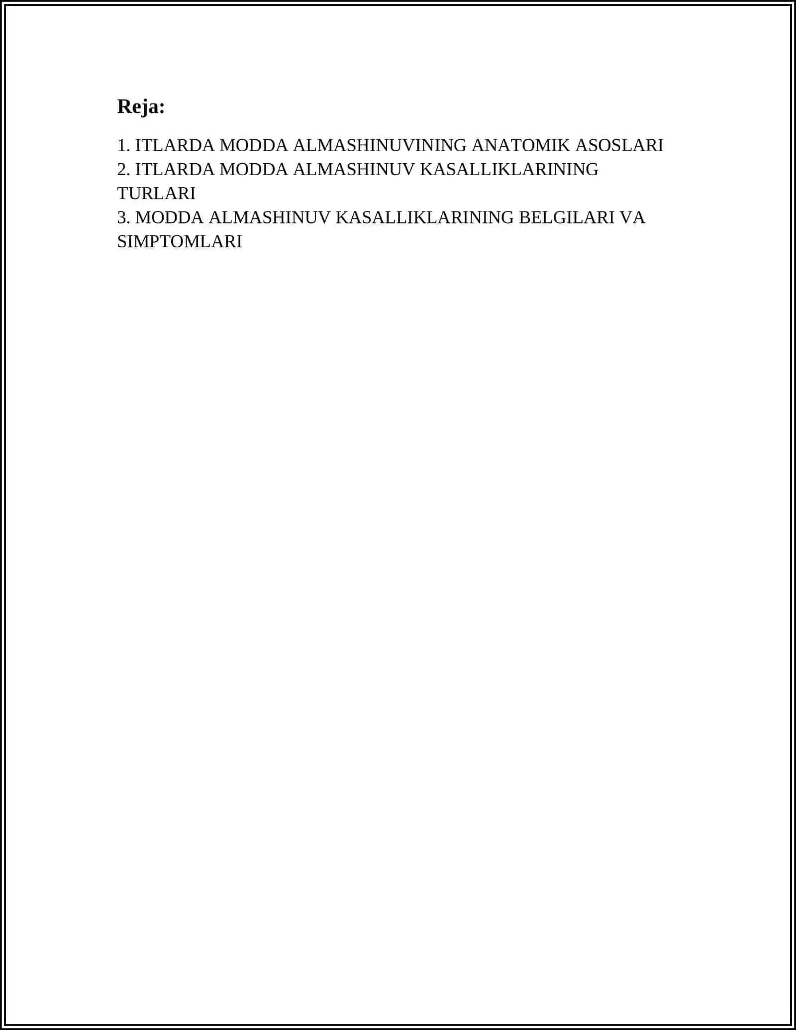 ITLARDA MODDA ALMASHINUV KASALLIKLAR 3