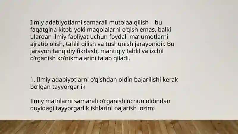 Ilmiy adabiyotlarni mutolaa qilish qoidalari 3