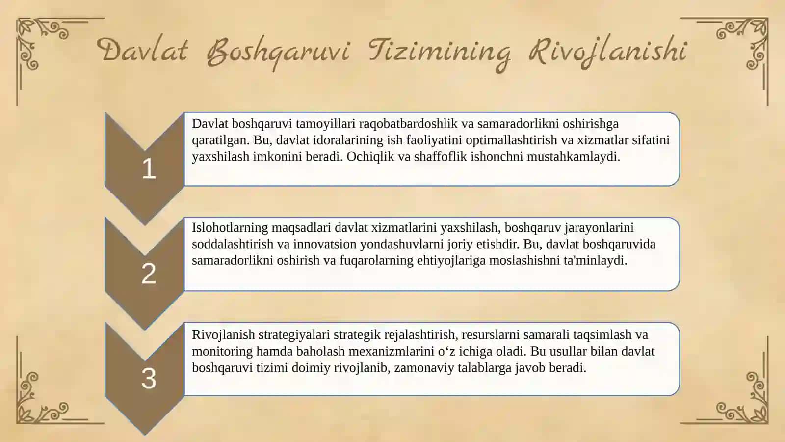 Davlat Boshqaruvi Tizimining Rivojlanishi 3