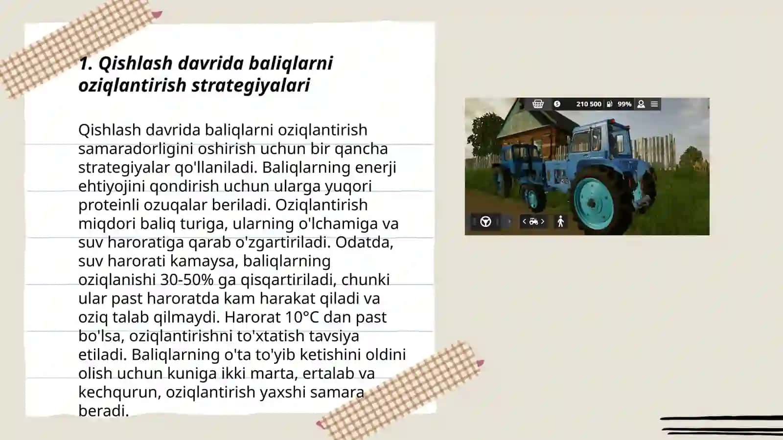 Qishlash davrida baliqlarni oziqlantirish strategiyalari 3